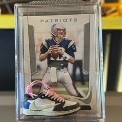 Tom Brady Shadow Box Card with Mini Sneaker Hand-Painted (New)