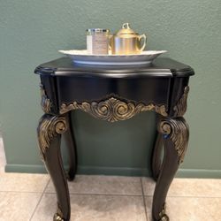 Black And Gold Side Table