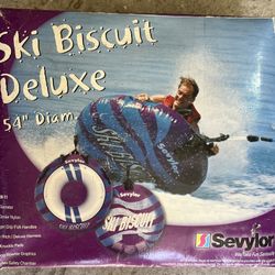 NEW SKI BISCUIT DELUXE 54” BOATING TUBE POOL RAFT