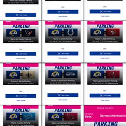 LA RAMS PINK ZONE PARKING