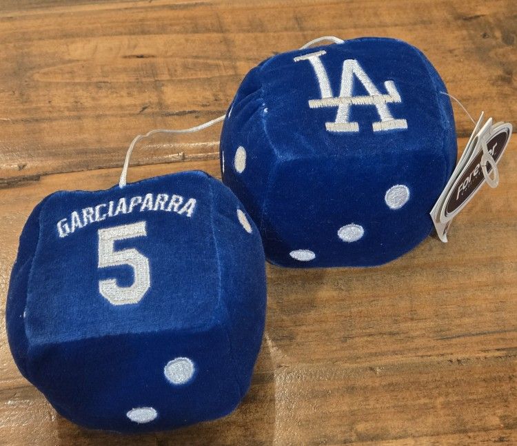 Dodgers GarciaParra #5 Plush Car Dice