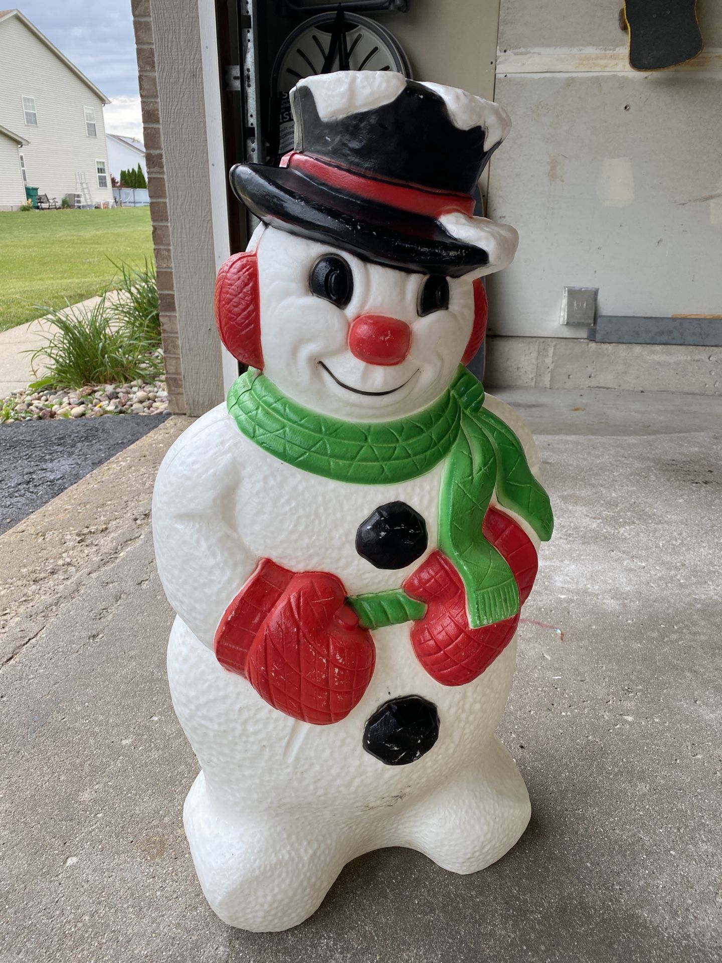 30” Grand Venture 1999 Vintage Frosty Snowman Blow Mold Christmas Holiday Decoration 