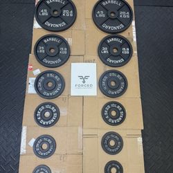 245 lb Metal Olympic Plate Set – Full Pair Set – Brand New