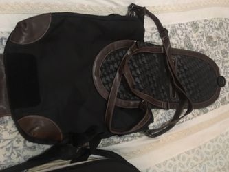 Baby diaper bag with foldable baby changing pad/carrier