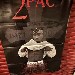 Vintage 2-PAC Poster Rap Hip Hop Icon Death Row Records