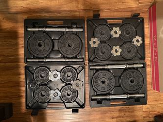 York Cast Iron Adjustable Dumbbell Set