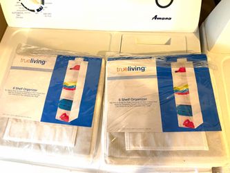 Set of two brand new six shelf true living hanging closet