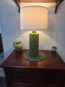 Lamp with white lamp shade