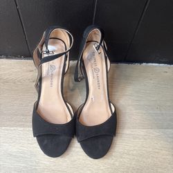 Black Ankle Strap Heels – Chinese Laundry | Block Heel Sandals | Size 8