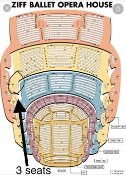 3 Hamilton Tickets - Third Tier Box 8