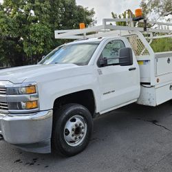 2015 Chevy 3500 HD Contractors Utility Truck 
