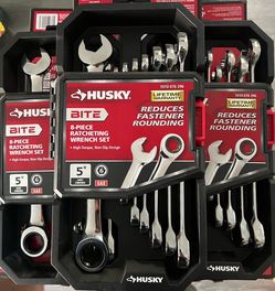 HUSKY  BITE SAE 72-Tooth Ratcheting Wrench Set (8-Piece)