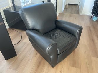 Chair recliner black leather