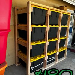 Storage Rack For 12 Costco Or Home Depot Bins
