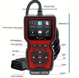 V519 Professional OBD2 Scanner - 2026 Upgraded Engine Diagnostic Tool