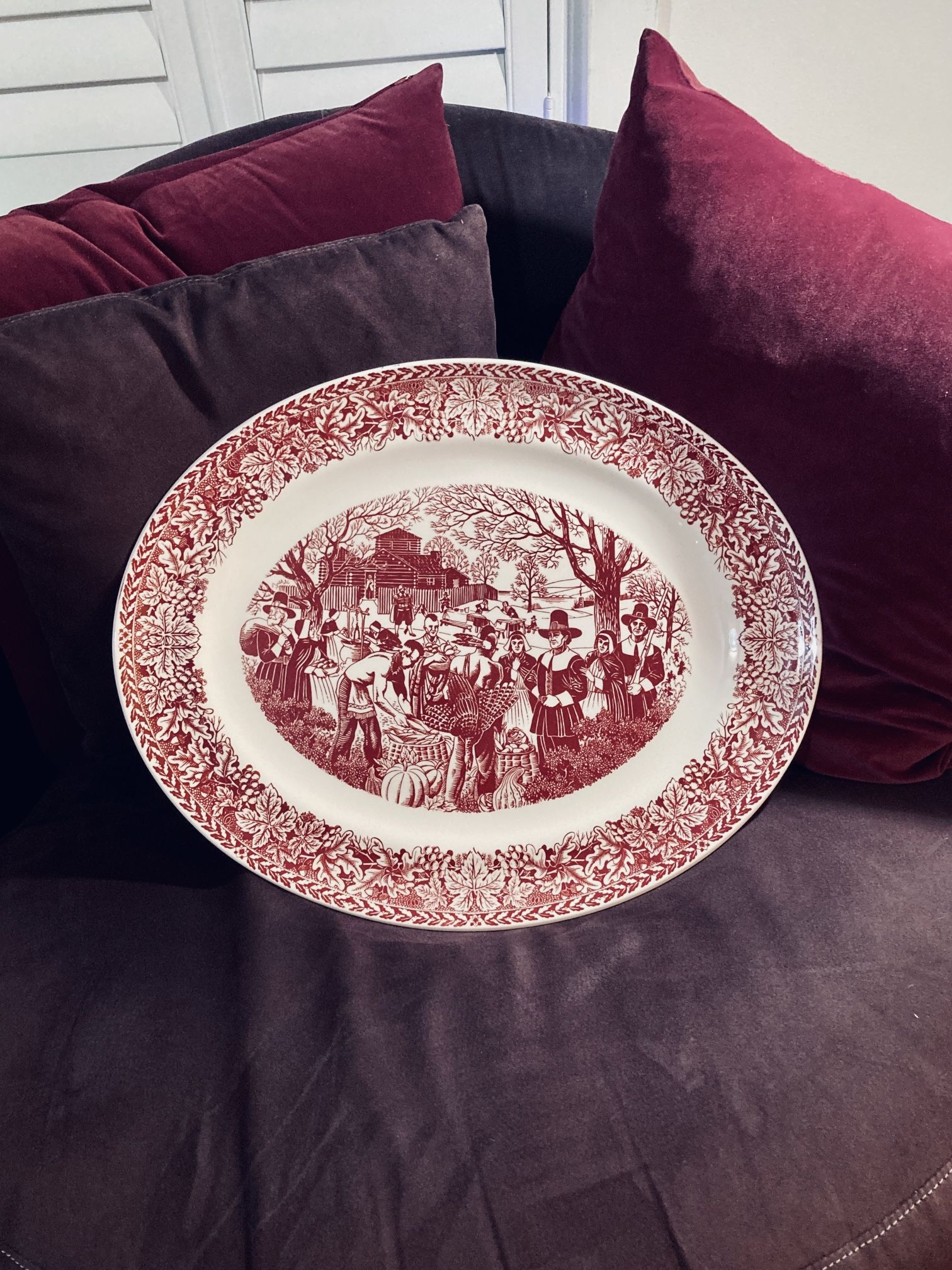 Homer Laughlin Bountiful Harvest 22” Farm Turkey Platter