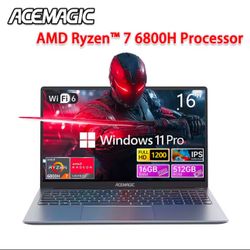 ⚡ ACEMAGIC RX16 Ultra Slim 16.1” Laptop – Ryzen 7 6800H | 16GB LPDDR5 | 512GB SSD | Radeon Graphics | Windows 11 Pro 🎮 