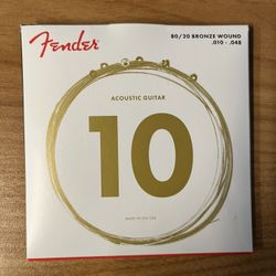 Fender 80/20 Bronze Wound .010-.048 Acoustic Guitar 10 Strings