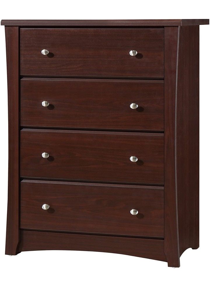 Storkcraft Crescent 4 Drawer Chest, Kids Bedroom Dresser with 4 Drawers, Wood & Composite Construction, Ideal for Nursery, Toddlers Room, Kids Room, E