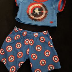 Build A Bear Captain America Marvel Pajamas BAB Super Héroe Bab