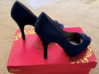 Candie’s Royal Blue Suede Platform Pumps