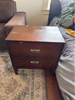 Dark wood nightstand