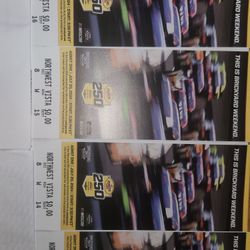 BRICKYARD 250 TICKETS FOR SALE $25 EACH SATURDAY 