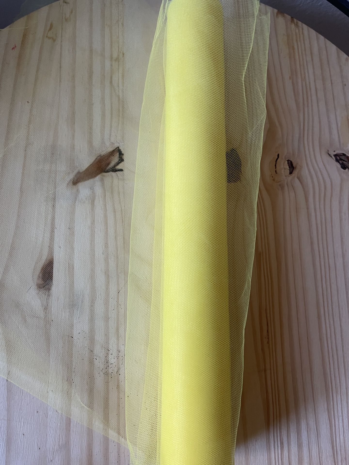 Brand New Yellow Tulle Mesh Spool Fabric - 25+ Yards Long by 18” Wide 1 roll
