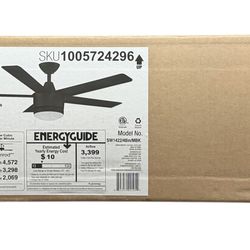 Home Decorators Merwry SW1422/48in/MBK 48” LED Ceiling Fan Remote