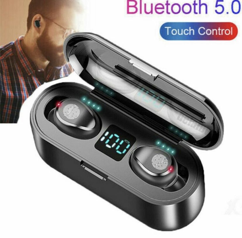 Wireless Noise Cancelling Bluetooth Headphones With LED Display 