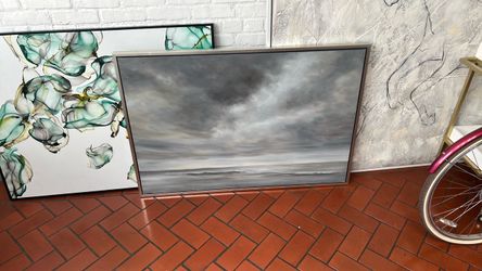 Large Abstract Art, Storm, around 3x4 ft