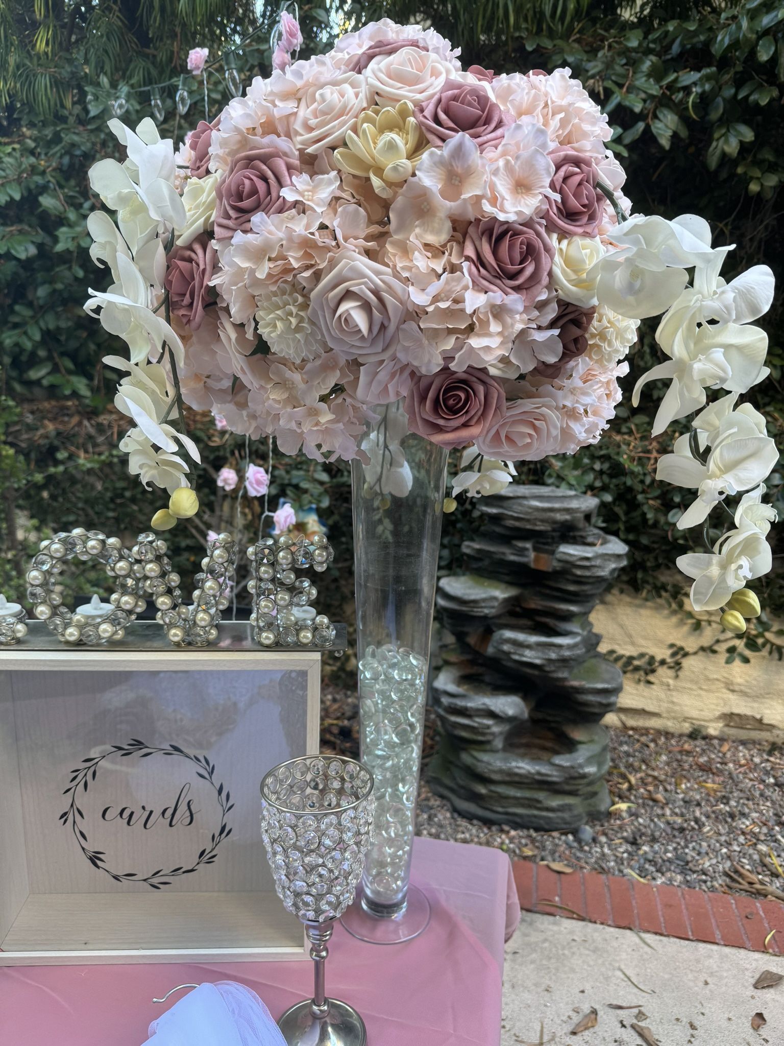 Pink Artificial Flower Bouquet 