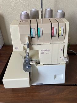 Hobbylock serger with a bunch of thread