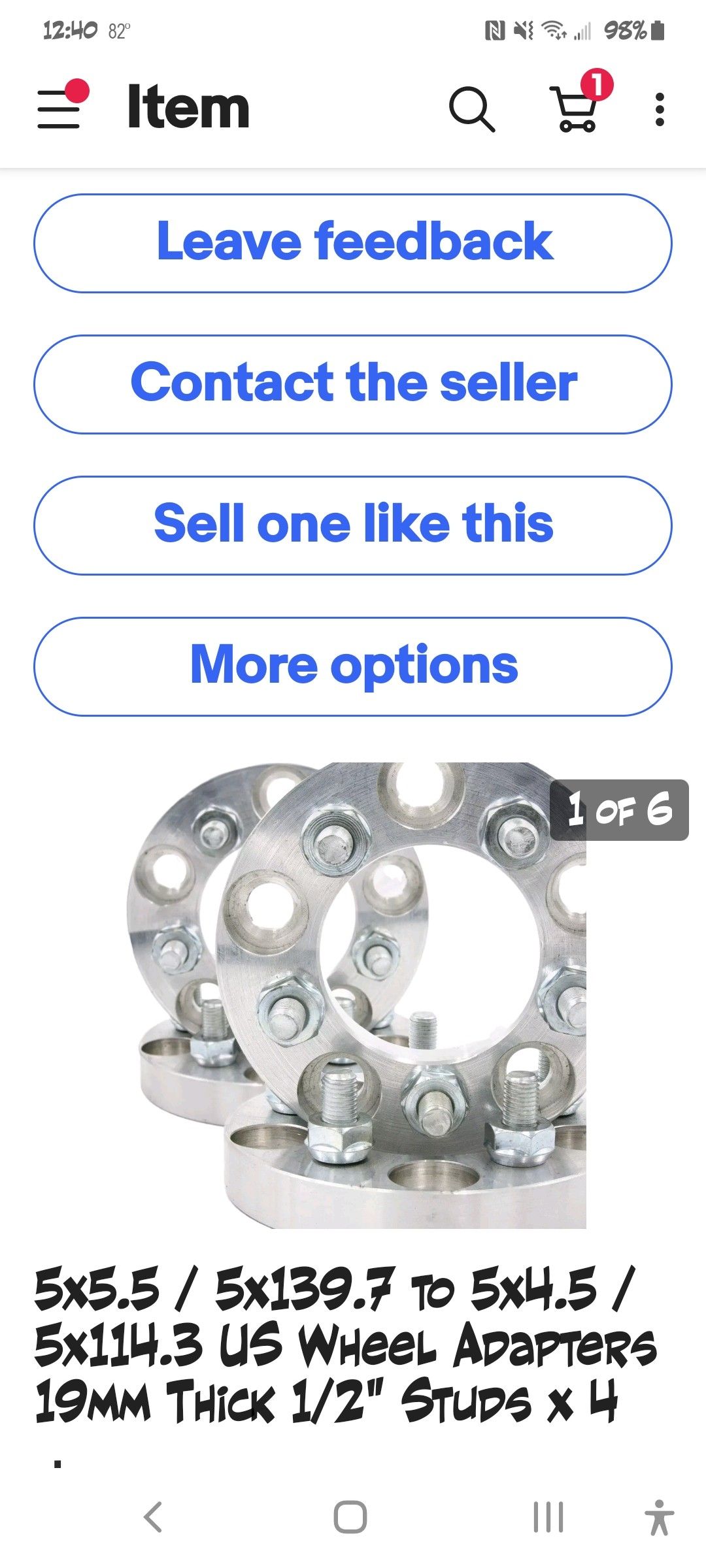 Wheel adapters.. like new