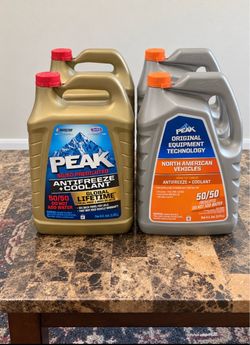 4 Gallons of Peak Antifreeze New + Front pads for Toyota open box