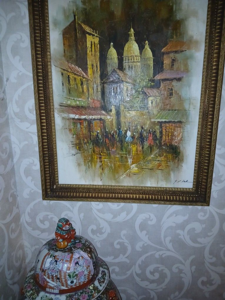 Oil painting artists GF Dale. Little known