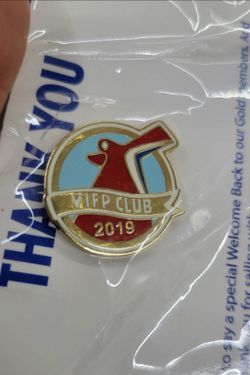 A Pair Of 2019 Carnival Cruise Line VIFP Club Gold Level Collector's Pins.
