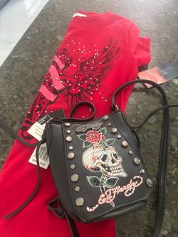 Ed hardy shirt and purse