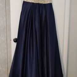 Homecoming/Prom Blue Dress With Rhinestone Around Top $200