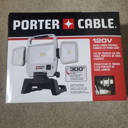 Porter Cable Triple Head Folding Work Light 5000 Lumens