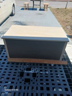 Hand made wooden trunk