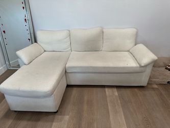 White Sleeper sectional sofa