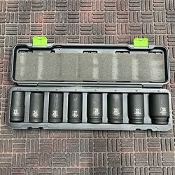 3/4” drive Metric Deep impact socket set