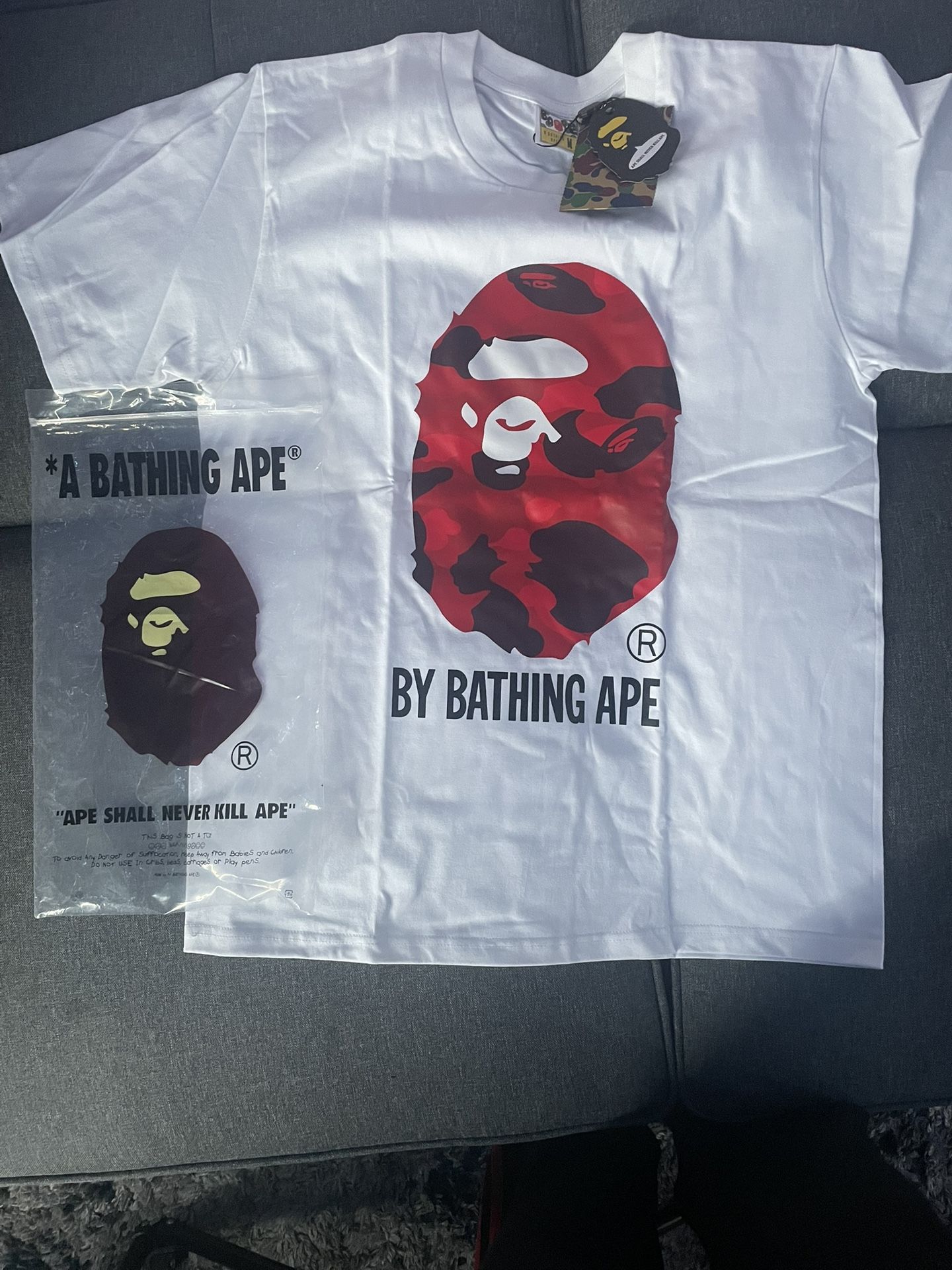 BAPE Color Camo By Bathing Tee White/Red