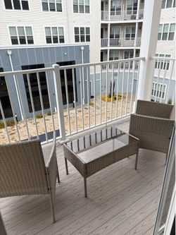 2 Outdoor seats and table