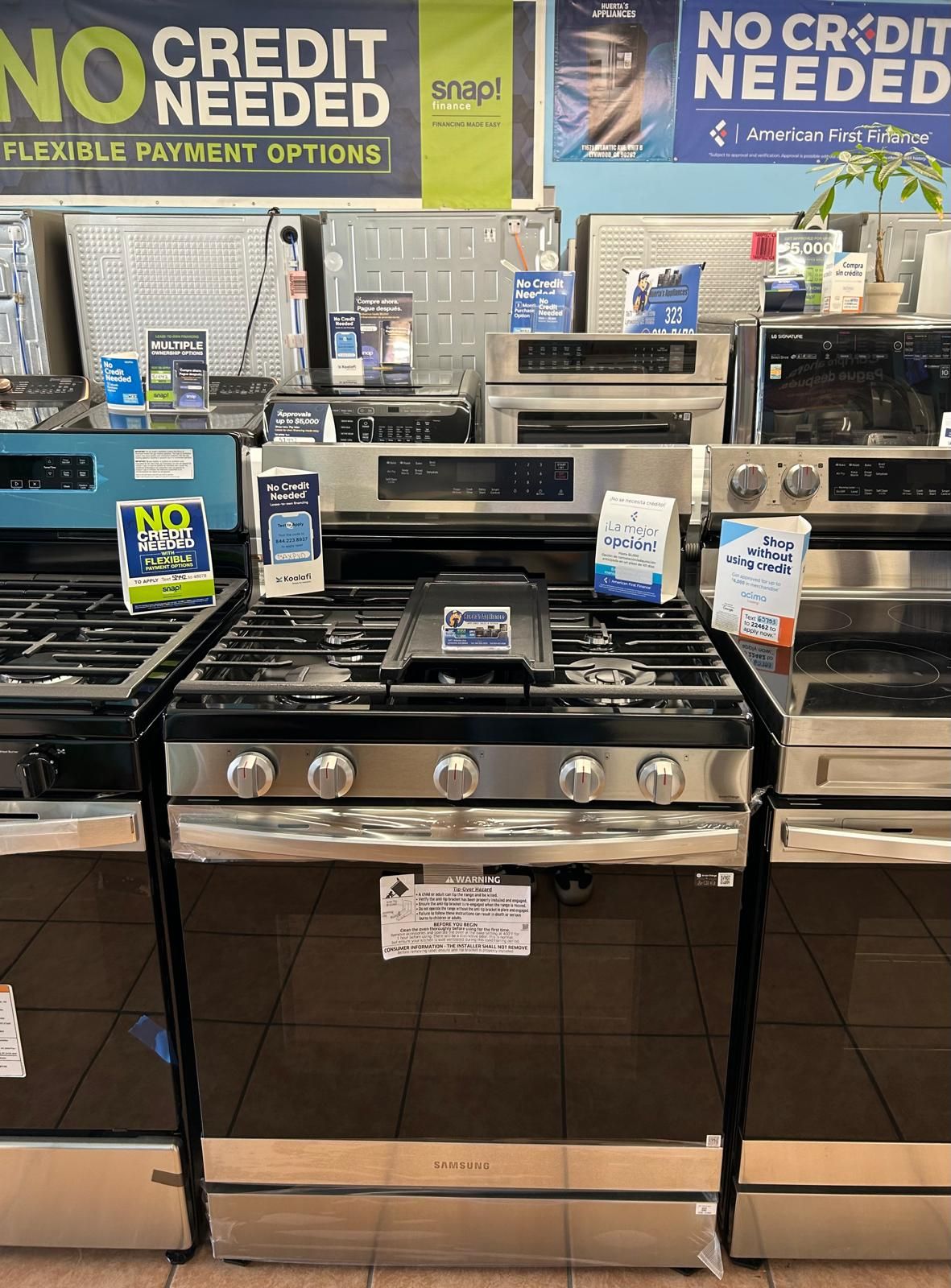 Samsung 5 Burner Gas Stove with Airfry & Convection