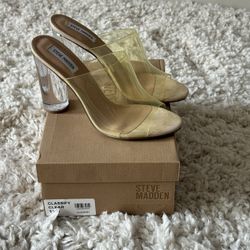 Clear Steve Madden, Size 11, NEVER WORN