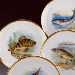 Rare Lorenz Hutschenreuther Fish Plates
