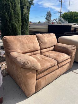 Brown loveseat!