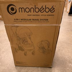 Brand new Monbebe 6-in-1 Modular Travel System, Cape May, Infant & Toddler, Unisex  Located Hesperia ca 